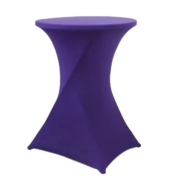 1/2/3/5 High Foot Bar Cover Stretch Rund Duk För Hotell purple 2Set