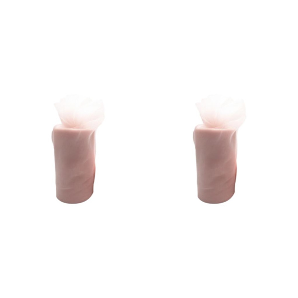 1/2/3/5 White Roll handled Tyll Coil Hållbar och pålitlig bröllop apricot powder 2Set