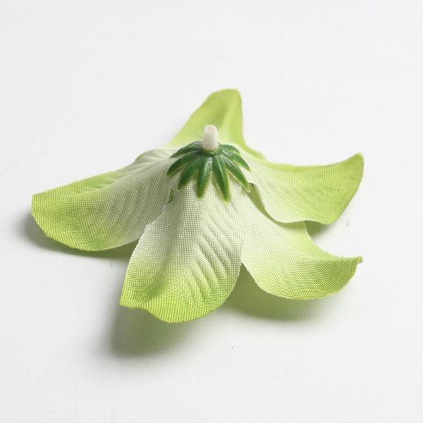 1/2/3 20 st konstgjorda sidenorkidéblomhuvuden för DIY-bröllop Green 1Set