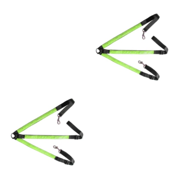1/2/3/5 justerbar LED-hästbröstkrage mycket synlig Green 2PCS