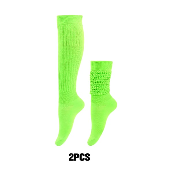 1/2/3/5 2 stycken Slitstarka Slouch strumpor Elasticitet och utsökt Green 1Set