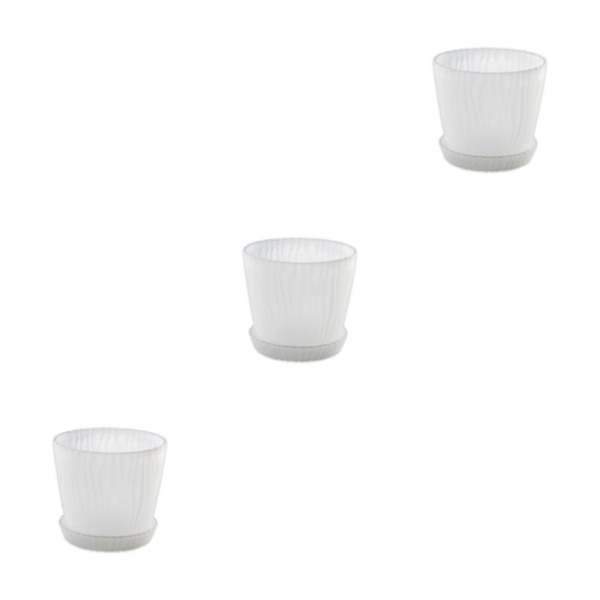 1/2/3/5 lätta och bärbara blomkrukor för inomhus och transparent S pot+S tray 3Set