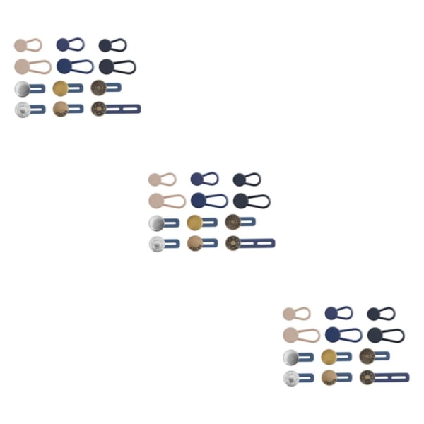 1/2/3 12 delar Byxa Button Extender No Sew Flexibel Osynlig 3Set