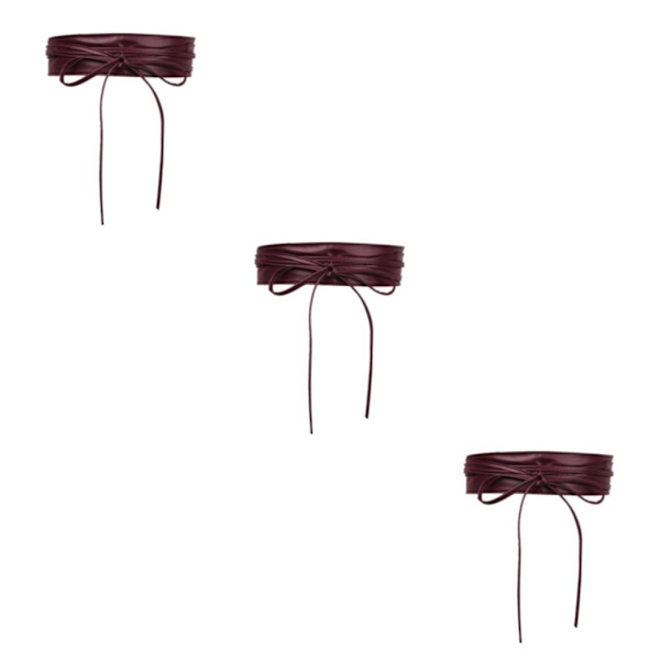 1/2/3/5 Dam Charm Midjeband Bred underbyst Cosplay Strechy rosett Wine Red Type C 3Set