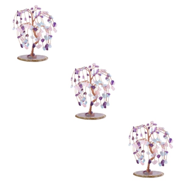 1/2/3/5 Crystals Money Tree Prosperity and Beauty to Space three-colour 3PCS