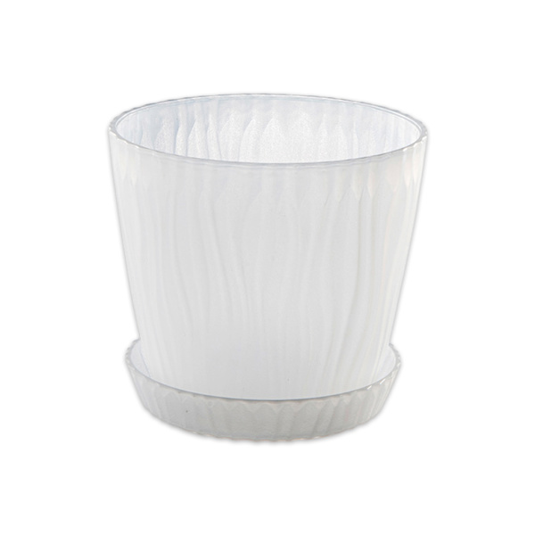 1/2/3/5 lätta och bärbara blomkrukor för inomhus och transparent S pot+S tray 2Set