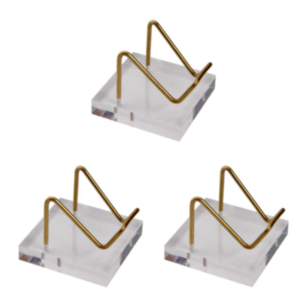 1/2/3 Clear Display Stand för Mineral Geode Coral Pieces Hållare 3Set