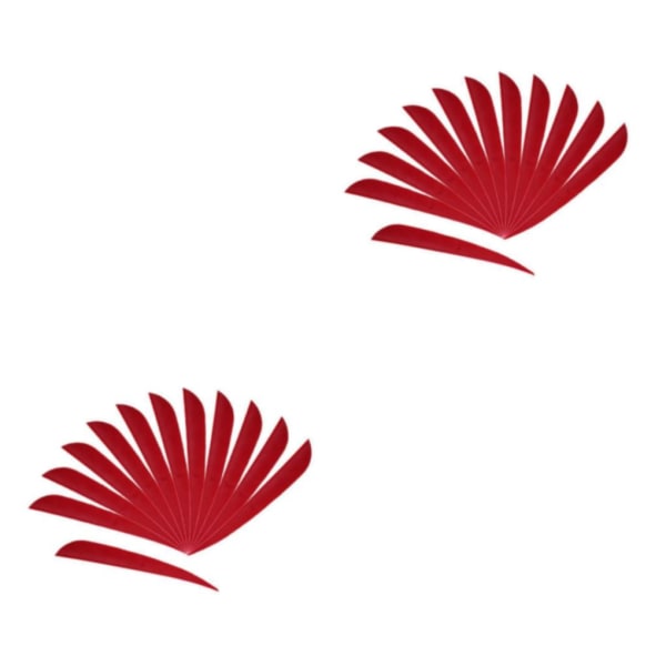 1/2/3/5 12 stycken För Bågskytte Jaktfjäder Fletching Right Red 2Set