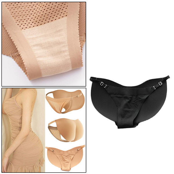 1/2 Kvinnor Full Body Fake Ass Padded Buttock Enhancer För Shaper Black M 1Set