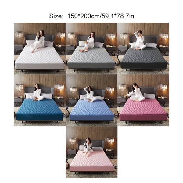 Andningsbart och bekvämt madrassskydd tillverkat av light grey