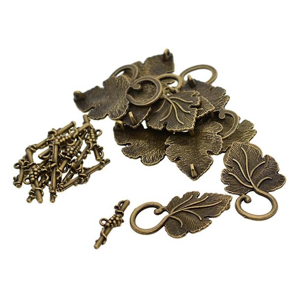 1/2/3 10 set Leaf OT Toggle Clasps Smycken Clasp Connectors Bronze 1Set