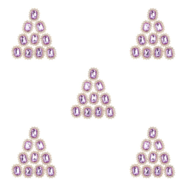 1/2/3/5 10 st Rhinestone Buttons Hantverk Dekoration för kläder Light Purple 2.1 x 1.7cm 5Set