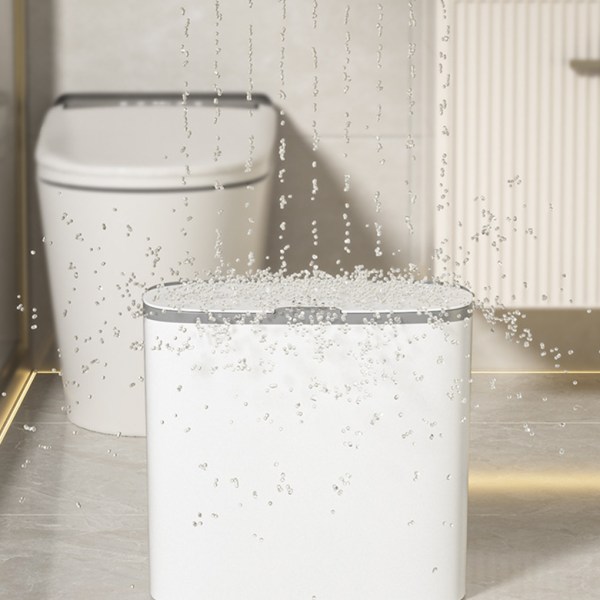 Vattentät sensor Automatisk soptunna i badrummet bekvämt och orange white