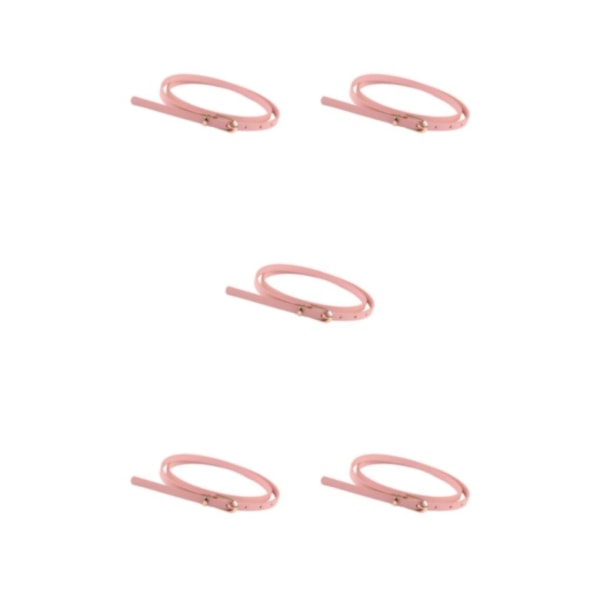 1/2/3/5 Klassisk stil kvinnor Klänning Midjeband Justerbart bälte Pink 5Set