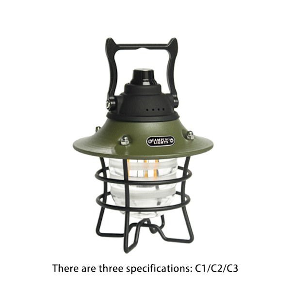 1/3/5 metall LED hängande justerbar tältljus ficklampa USB type1 1 Pc