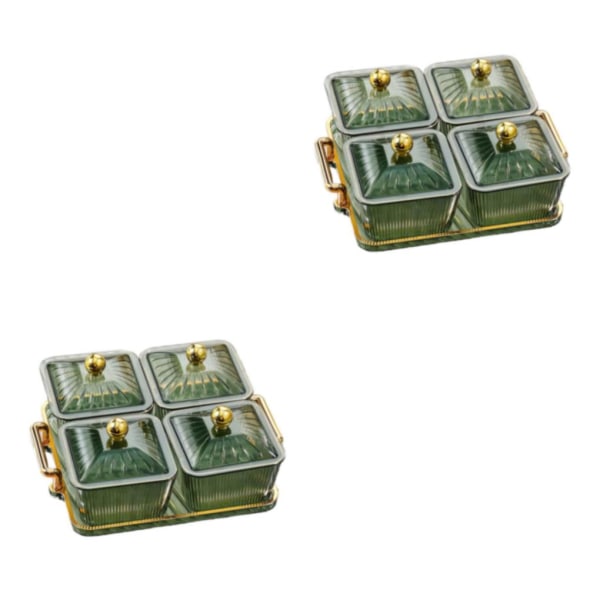 1/2/3 Nordic Style Divided Dishes Square för Reception Room 4 Grids 2Set