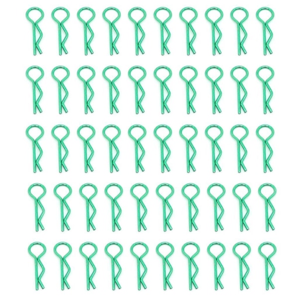 1/2/3/5 RC Body Shell Clips R Shape för 1/10 RC racingbil green length 24mm 1Set