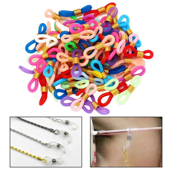 1/2/3/5 50 st Glasögon Glasögon Kedjeremshållare Loop Ends Type C 50 Pcs 5Set