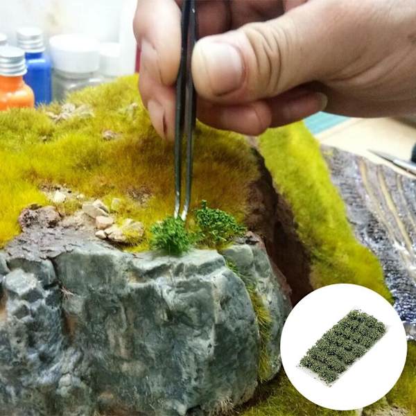 1/2/3/5 Miniature Cluster För Grass Grass Tufts Scenery Model Dark Green 1Set