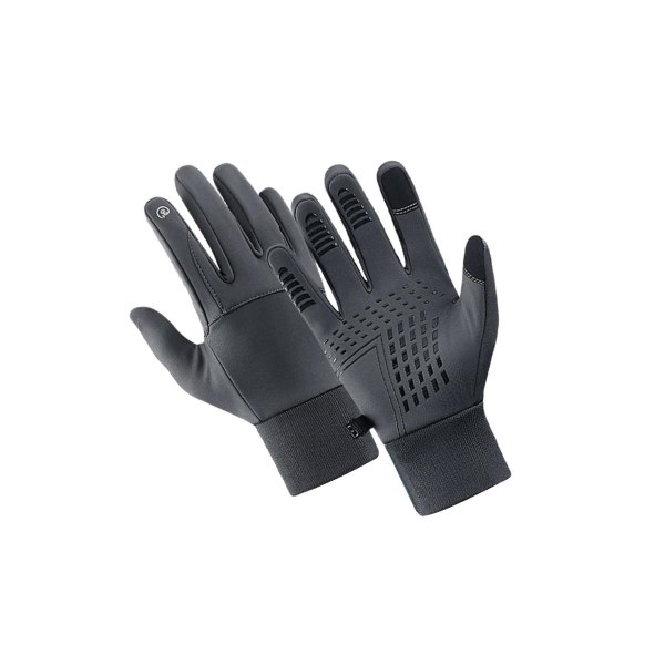 1/2/3 Men Winter Touch Screen Bekväm Full Finger för cykling Gray XL 1Set