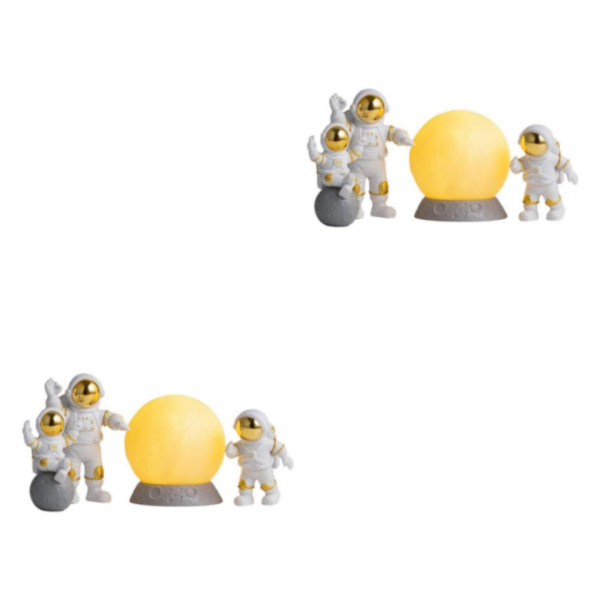 1/2/3/5 4st Astronautfigurer Set Heminredning Söt Sstronaut Gold Yellow 2Set