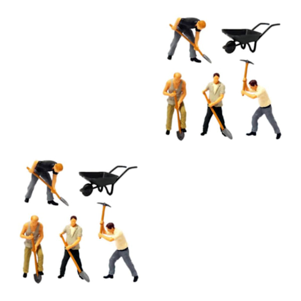 1/2/3/5 Realistiska 1/64 målade figurer för DIY-projekt Sand 1:64 2Set