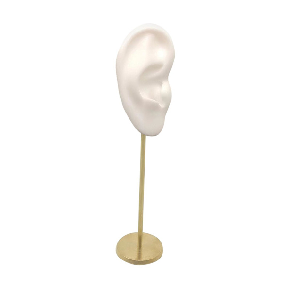 1/2/3 Örhänge Display Stand Human Ear Model Stud Holder Showcase Right Ear White Height: 18cm 1Set