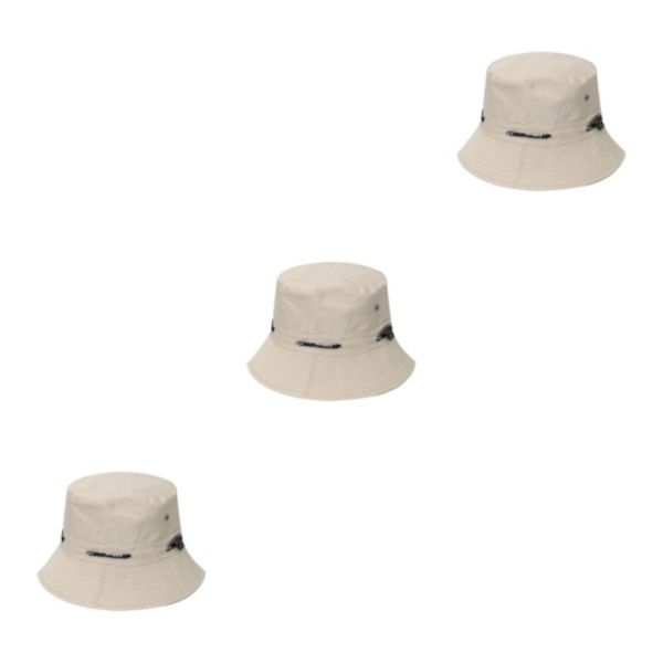 1/2/3/5 Bekväm och andningsbar fiskarehatt för sol cream-coloured 58cm 3PCS