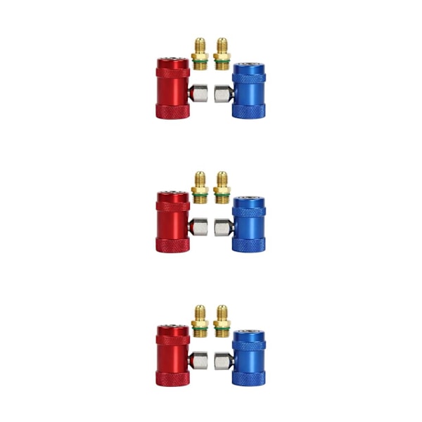 1/3 Bil R1234yf Snabbkopplingar Hög / Låg sida R1234yf Manuell 3PCS