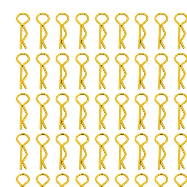 1/2/3/5 RC Body Shell Clips R Shape för 1/10 RC racingbil gold length 24mm 1Set