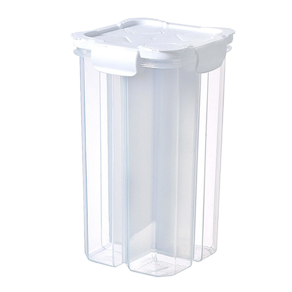 2,6L avdelare Box Organizer Klar case förvaringsbehållare White 23x11x13.5cm
