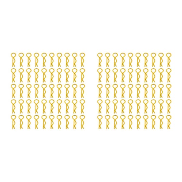 1/2/3/5 RC Body Shell Clips R Shape för 1/10 RC racingbil gold length 24mm 2Set