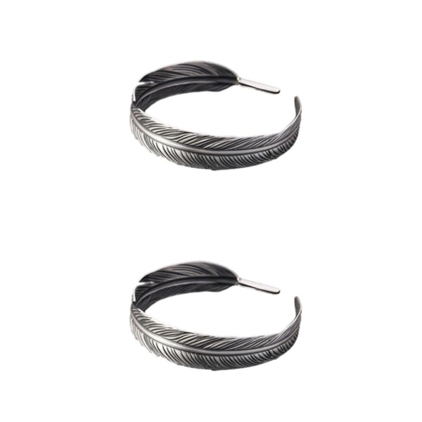 1/2/3/5 Alloy Funky Cuff Armband för män Present för alla tillfällen silver 2Set