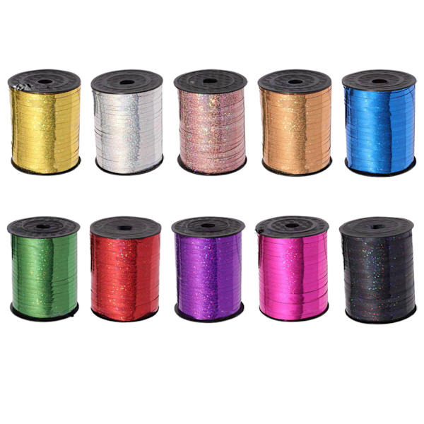 1/2/3/5 Golden Curled Ribbon Plast Robust och hållbar för red 5Set