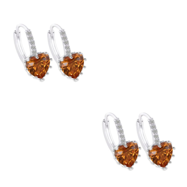 1/2/3/5 Lyx Hoop örhängen för kvinnor Hjärtformad strass style 8 2Set