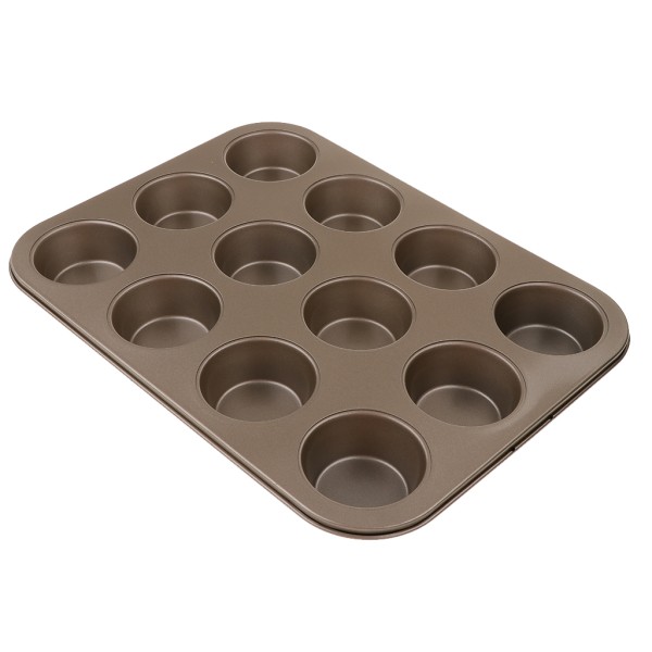 1/2 non-stick muffinspanna Cupcake molds Bakform 12 Holes Large Gold 1Set
