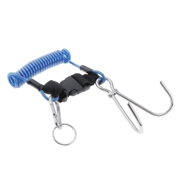 1/2 Dykning Rostfritt Stål Dual För Revkrokar Spirallindade Blue 1.7m 1Set