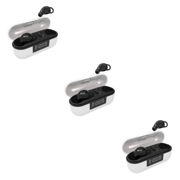 1/2/3/5 Bluetooth Headset Invisible True Wireless Handfree för Black TWS 3Set