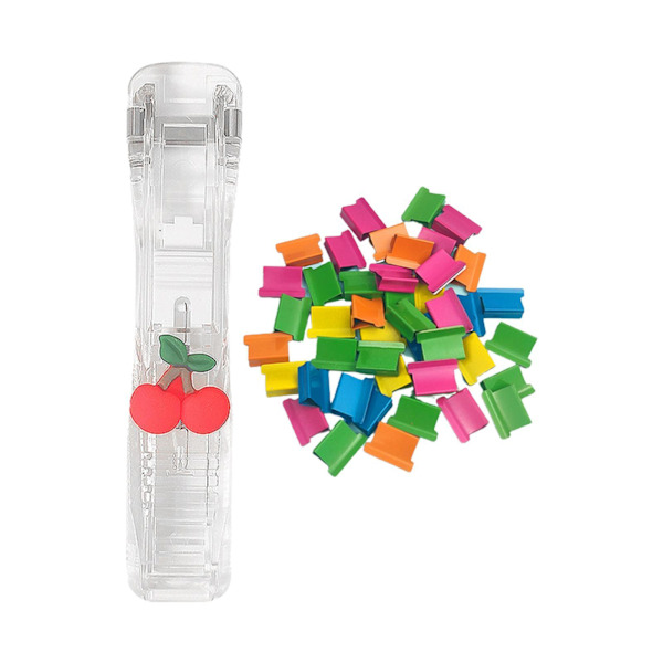 1/2/3 Minihäftapparat Klassrum Liten set Fasta brevpapper Cherry 11.5 x 2.5cm 1Set