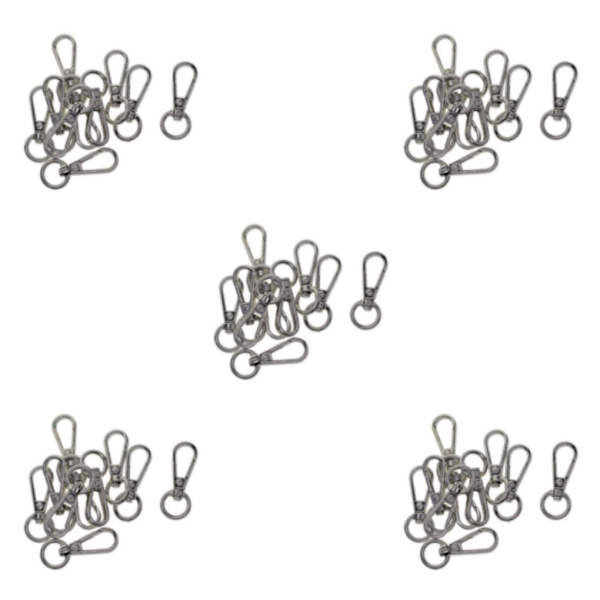 1/3/5 10 delar Swivel Snap Lobster Clasp Clips Nyckelring Silver 5Set