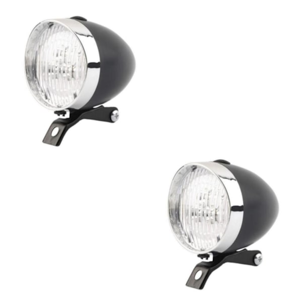 1/2/3 Bike Light Set, Super Bright 3 LED För Cykelfront Black 9.5 x 7cm 2Set