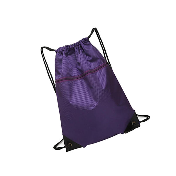 Resa Nylon Dragsko Väska Sack Beach Gym Ryggsäck Skor Väskor Purple
