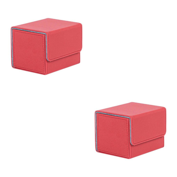 1/2/3 Card Deck Case Organizer Förvaringsbox för MTG-kort För Red 105x90x80mm 2Set