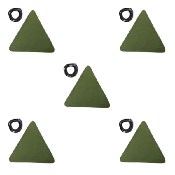 1/2/3/5 Canvas Camping För Triangel Pall Duk Resor Vandring Dark Green 37 x 37cm 5Set