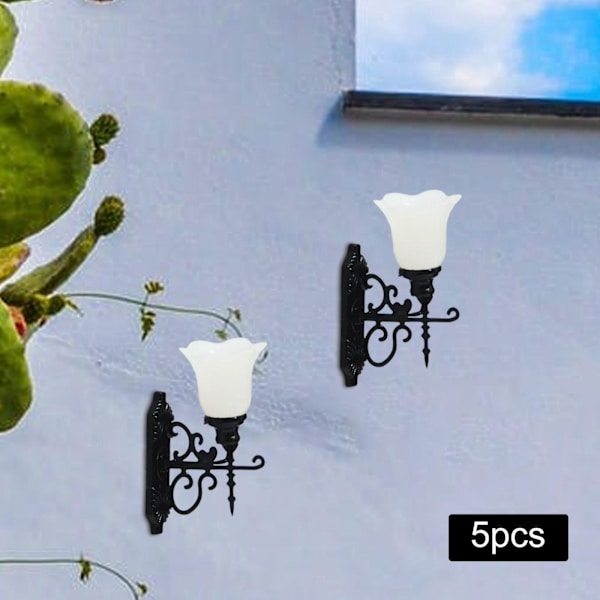 1/2/3/5 5x antik miniatyr vägglampa för gör-det-själv-tillbehör Style D 1Set