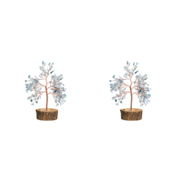 1/2/3/5 Sten handgjorda kristallträd - Vacker heminredning light blue 2PCS