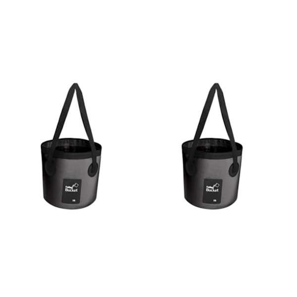 1/2 hopfällbar hopfällbar campinggrill Picknick vattenförvaring Black 20L 2Set