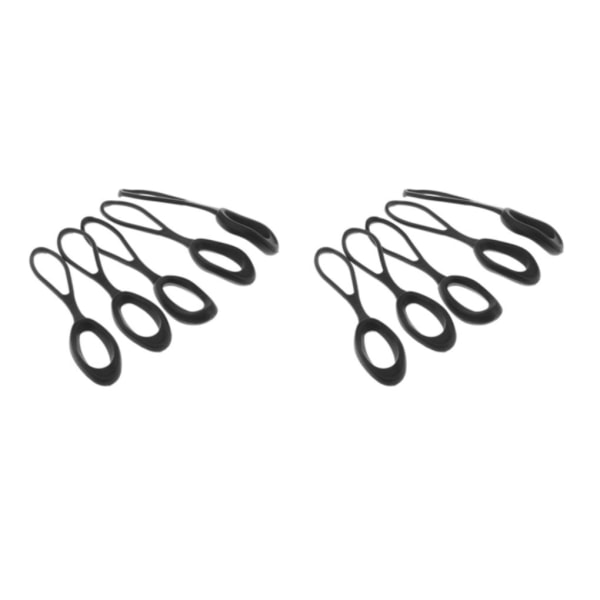 1/2/3/5 5 stycken Non- För slip Stark För Dragkedja Dragsladd Zip Black 66mm 2Set