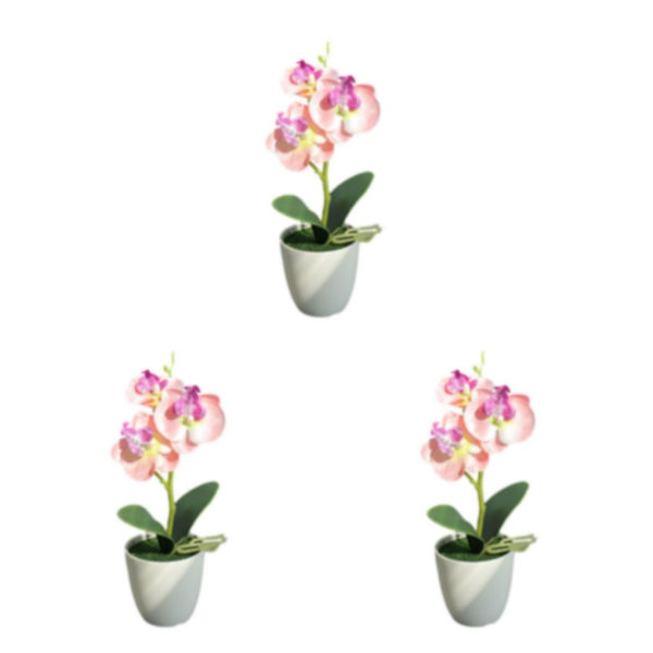 1/2/3/5 Realistiskt utseende Hållbar konstgjord blomma för DIY Pink 3PCS