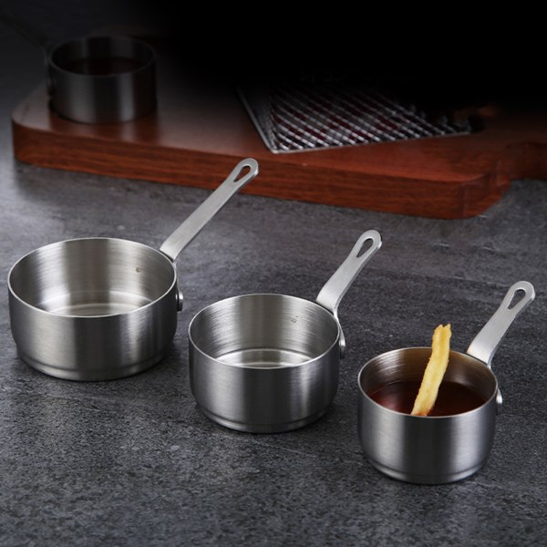 1/3/5 Såsdoppskål Kryddor Tapas Sallad Sås Hemkopp Silver 80ml 1Set